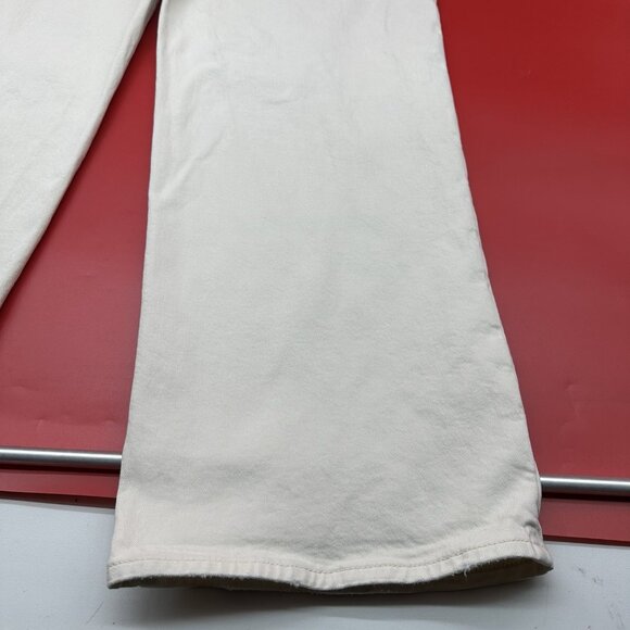 American Eagle Stovepipe Size 16 Ivory Ecru Denim Stretch High-Waisted Jeans - Picture 14 of 16